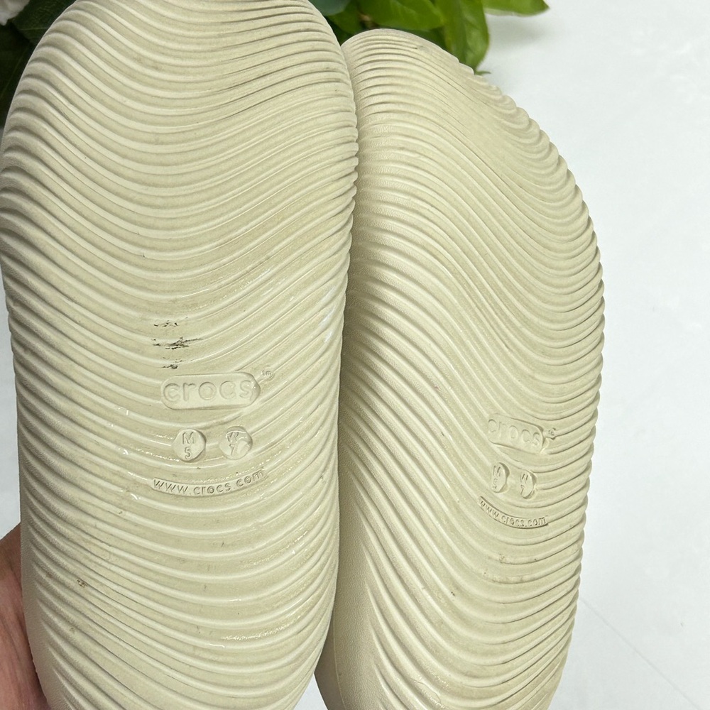 CROCS Women's Cream Mules - Picture 3 of 4